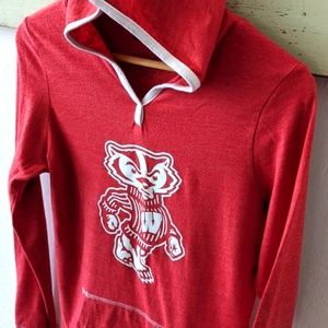 HOLLOWAY I Bucky Badger University of Wisconsin Lightweight Hooded Pullover, M